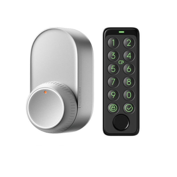SwitchBot Lock Ultra with Keypad Touch Bundle| Fingerprint Smart Lock with Auto-Lock, Quiet Mode, 17 Unlock Methods & Matter Support
