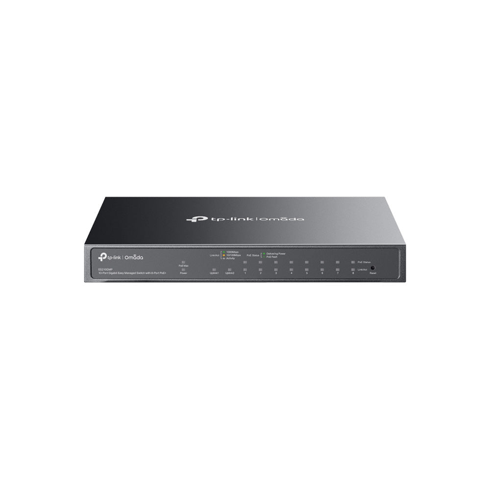 Omada ES210GMP 10-Port Gigabit Easy Managed Switch with 8-Port PoE+