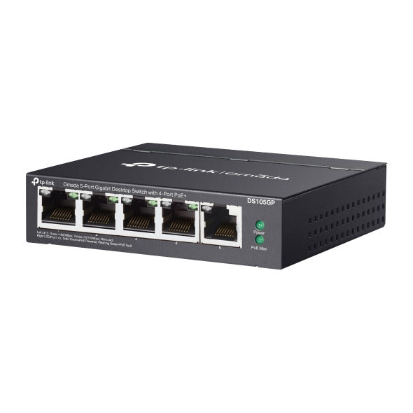TP-Link Omada DS105GP 5-Port Gigabit Unmanaged Desktop Switch with 4-Port PoE+