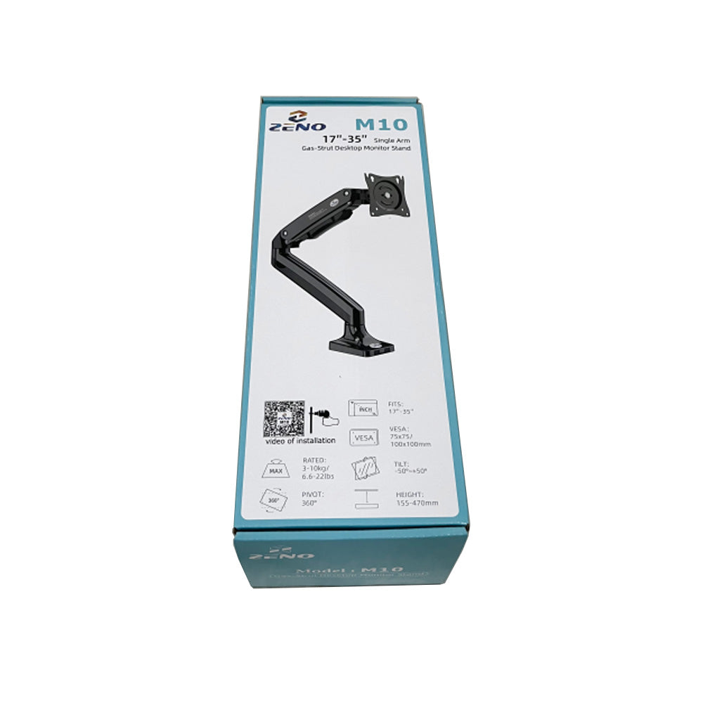 Single VESA Monitor Desk Mount with Articulating Arm | Adjustable TV/Computer Screen Mount for Home or Office