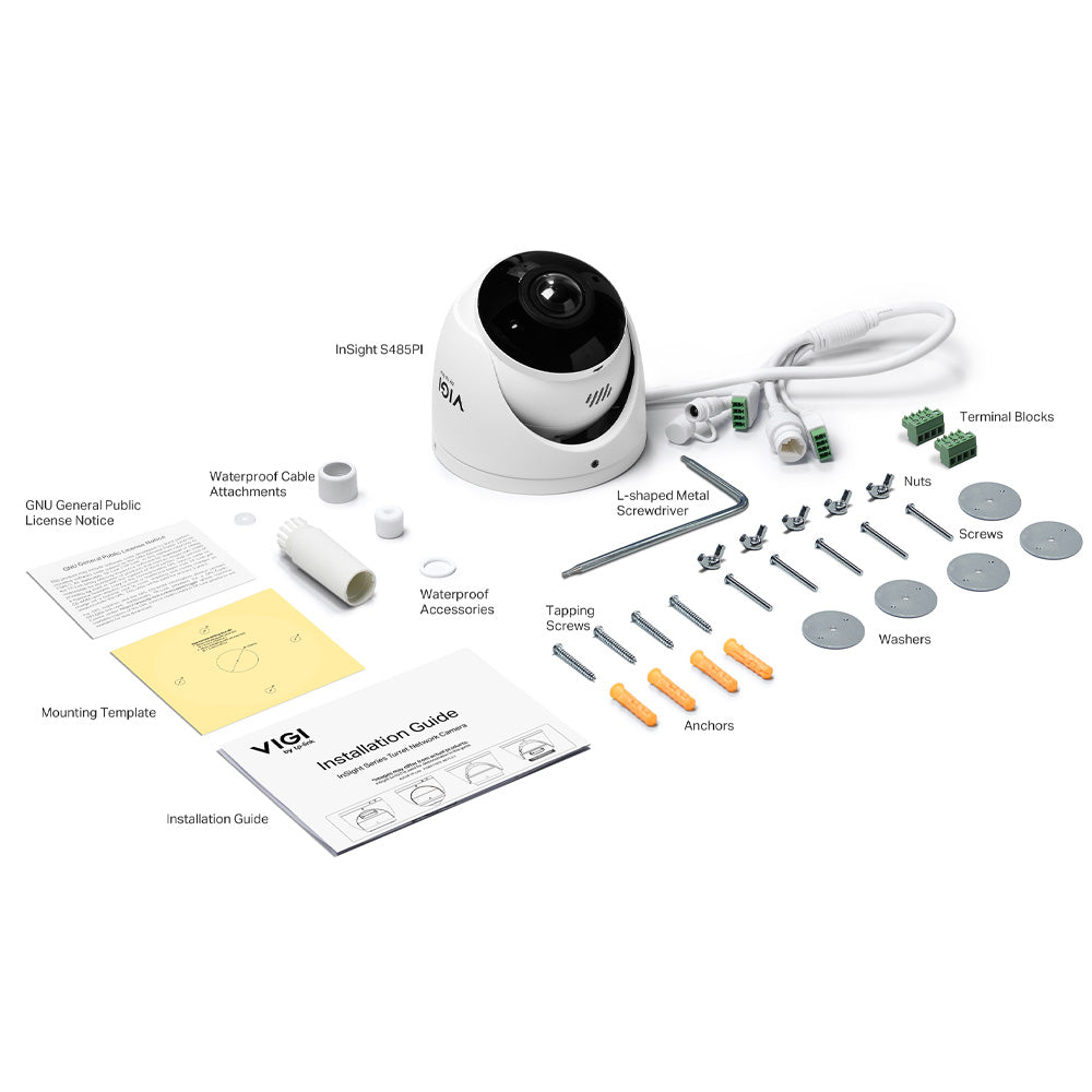 TP-Link VIGI InSight S485PI 8MP IR Panoramic Turret Network Camera