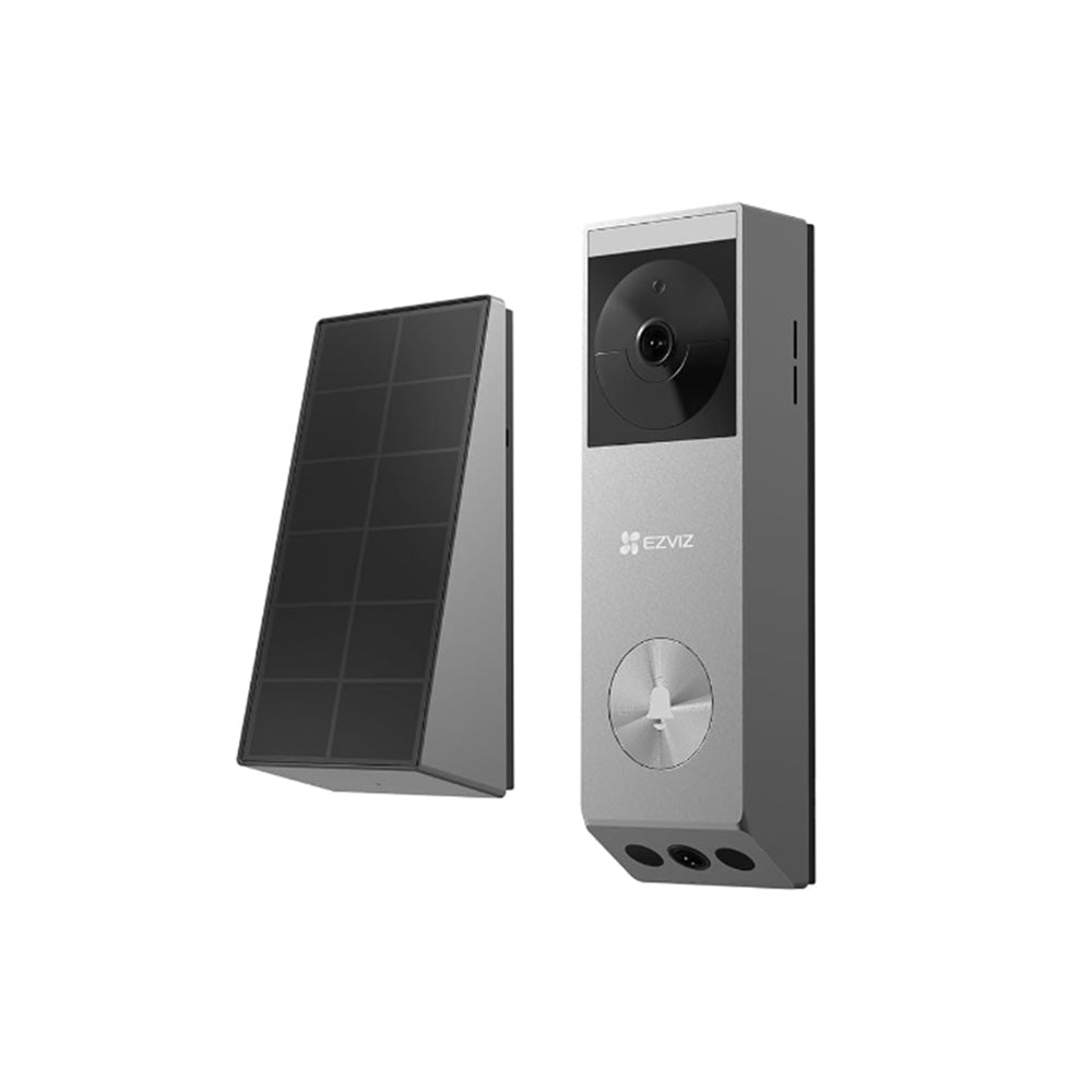 EZVIZ EZEP3XPRO 2K Battery-powered Video Doorbell with Solar Panel| Battery-Powered, Smart Camera with Chime, Motion Detection, 2-Way Audio, Night Vision, Alexa Compatible