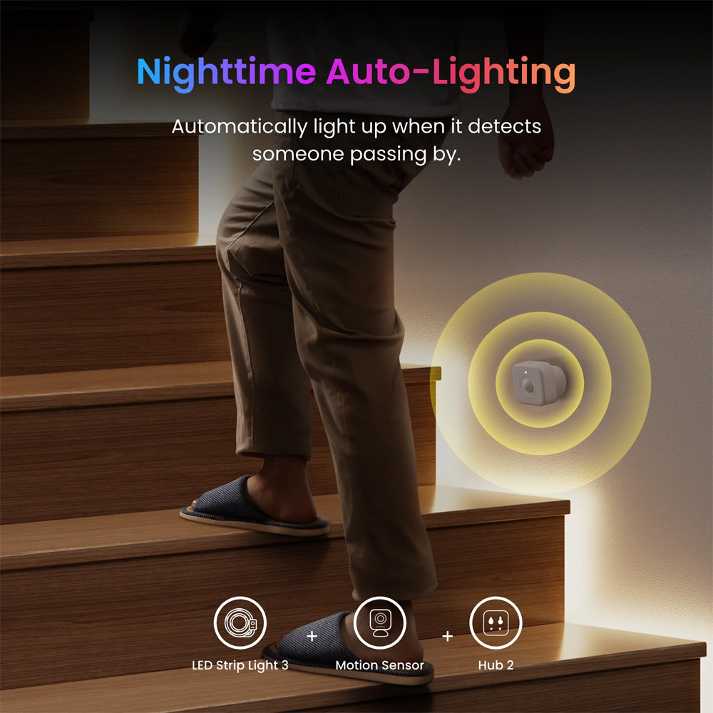 SwitchBot Smart LED Strip Light 3, 5M Matter-enabled |  RGB+CCT, Voice & App Control, Adaptive Lighting, Music Sync, and Smart Home Automation