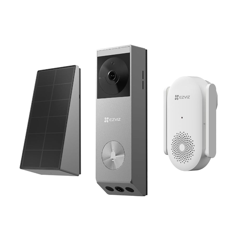 EZVIZ EZEP3XPROCH1 2K Battery-powered Video Doorbell Kit | Battery-Powered, Smart Camera with Chime, Motion Detection, 2-Way Audio, Night Vision, Alexa Compatible