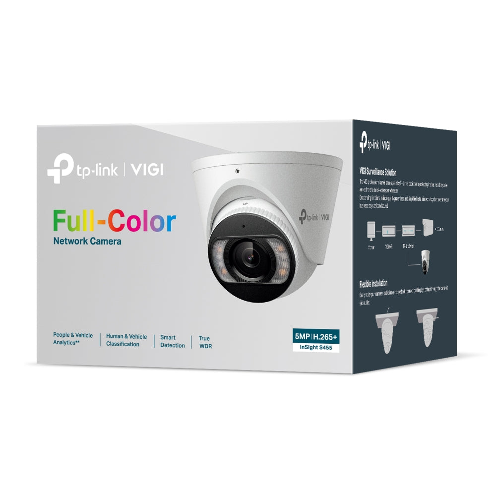 TP-Link VIGI Insight S455(2.8mm) 5MP Full-Color Turret PoE Camera