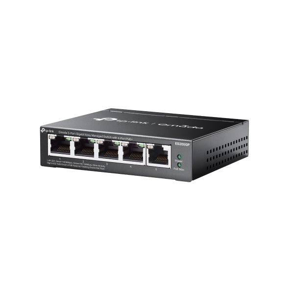 TP-Link Omada ES205GP 5-Port Gigabit Easy Managed Switch with 4-Port PoE+