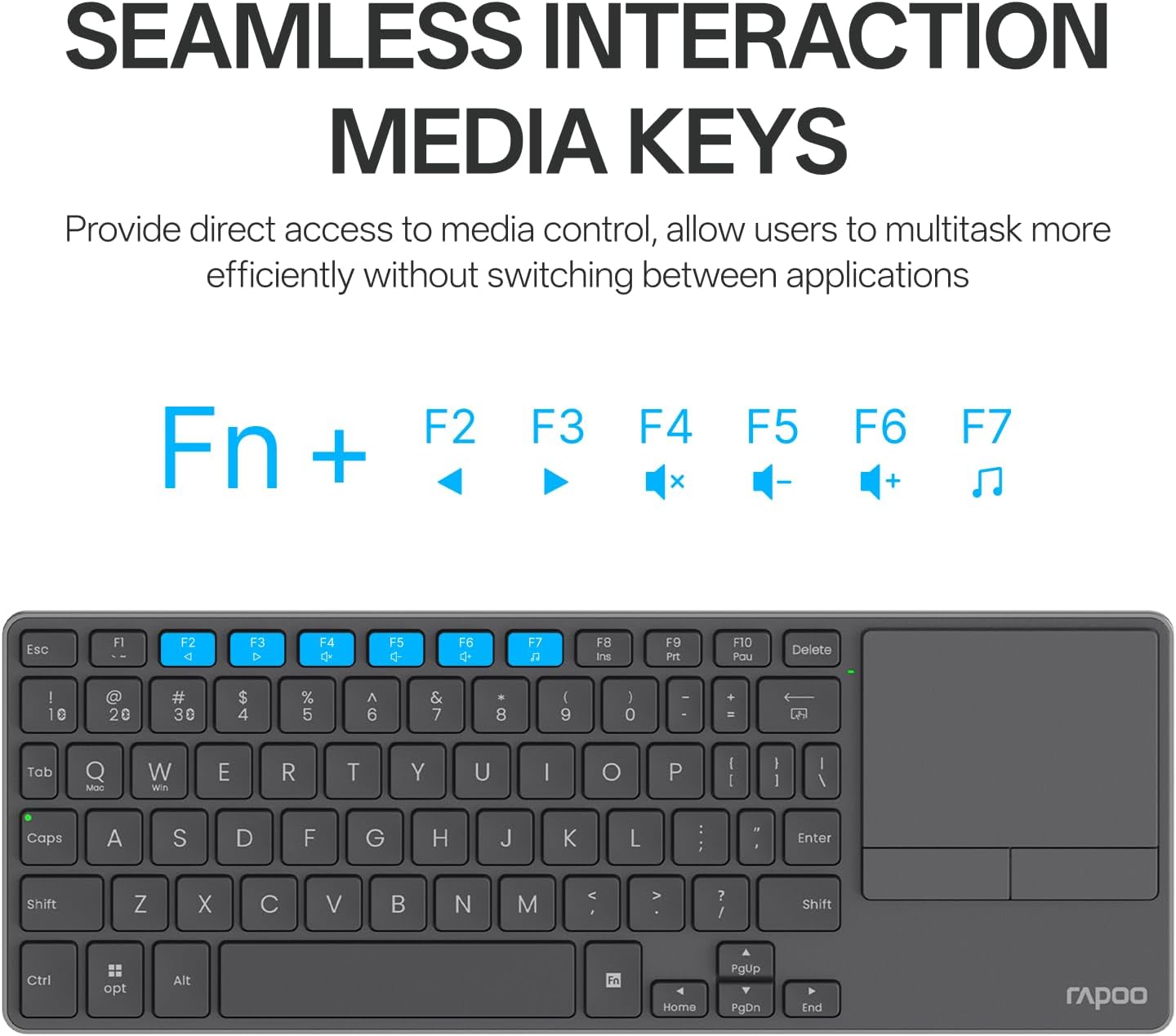 Rapoo E900T Multi-Mode Wireless Keyboard with Touchpad