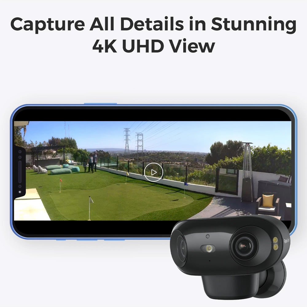 Reolink Argus B740X Battery-Powered 8MP Dual-Lens Camera with Solar Panel 2, Black