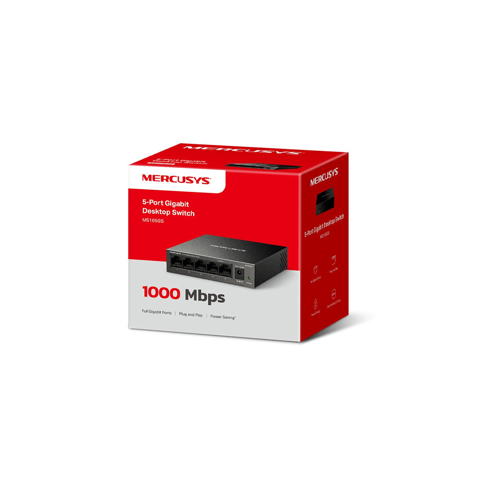 MERCUSYS MS105GS 5-Port Gigabit Unmanaged Desktop Switch