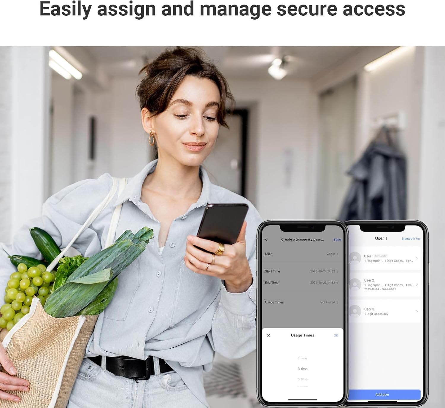 EZVIZ DL04 Security Smart Lock Deadbolt, Keyless Entry, App Remote Control, Emergency Power Supply, IP55 Waterproof, Smart Integration with EZVIZ Cameras