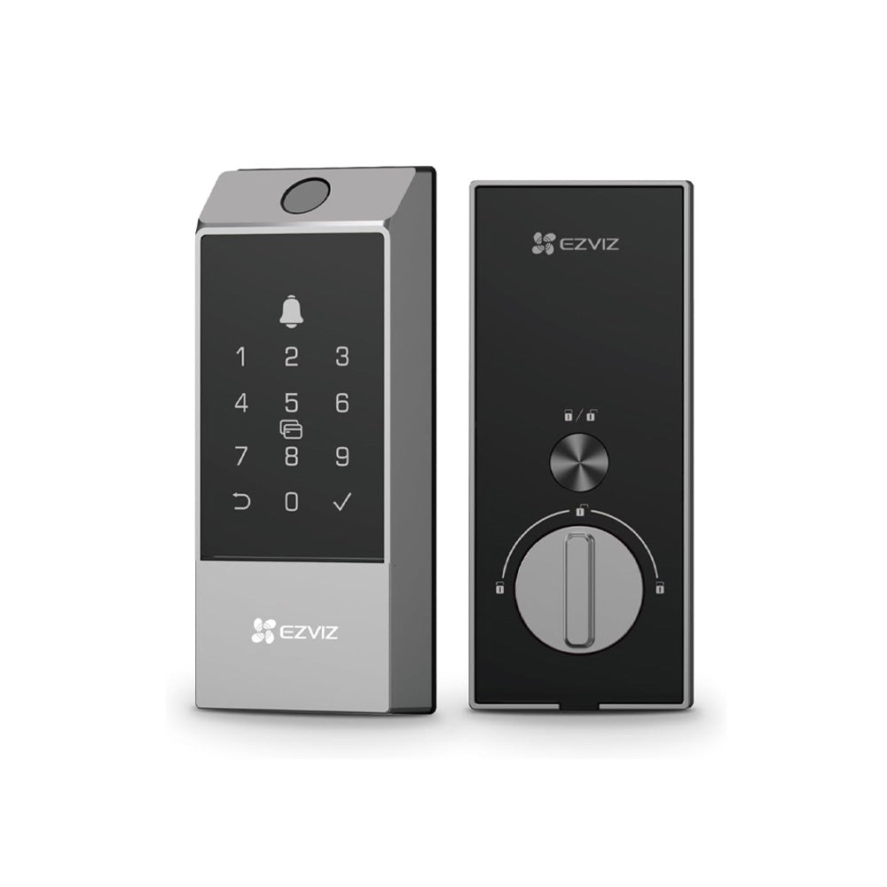EZVIZ DL04 Pro Security Smart Lock Deadbolt, 2-in-1 Doorbell+Fingerprint Keyless Entry, App Remote Control, Sturdy Design, IP55 Waterproof, Smart Integration with EZVIZ Cameras