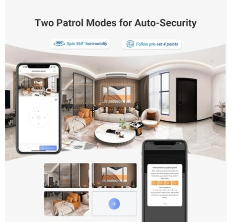 EZVIZ H7c Dual 2K+ (4MP) Indoor WiFi Camera | AI Human Detection, Panoramic View, Color Night Vision, MicroSD Card Support Upto 512GB
