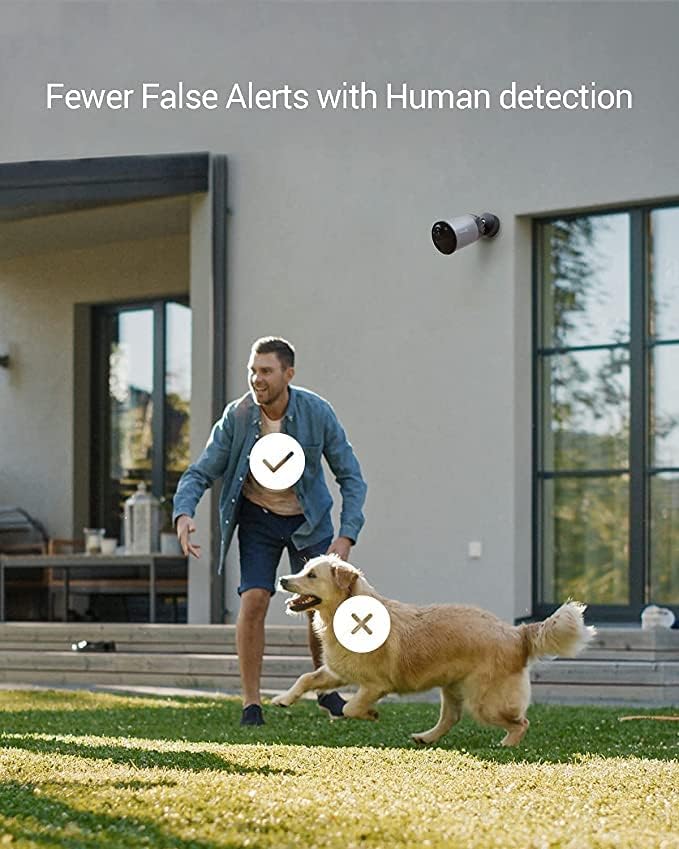 EZVIZ BC1c 4K 8MP Battery-Powered Outdoor WiFi 6 Bullet Camera| Smart AI Person Notifications, Spotlight Night Vision, Alexa and Google Compatible