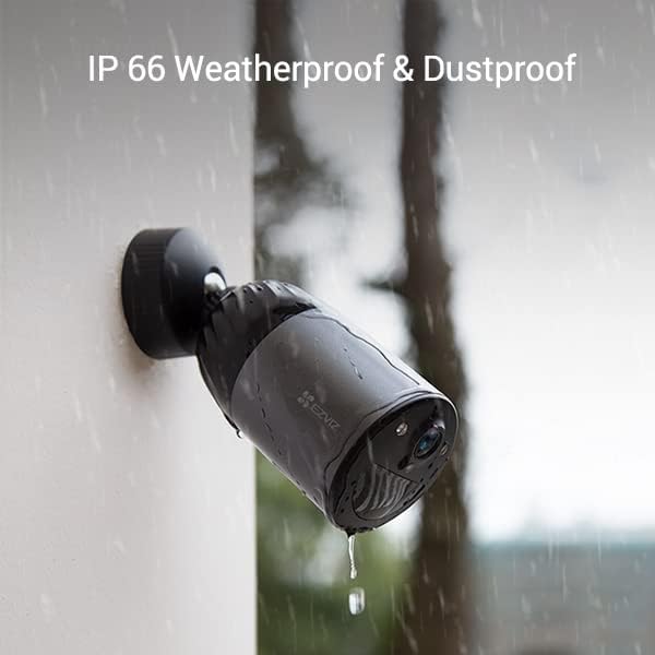 EZVIZ BC1c 4K 8MP Battery-Powered Outdoor WiFi 6 Bullet Camera| Smart AI Person Notifications, Spotlight Night Vision, Alexa and Google Compatible