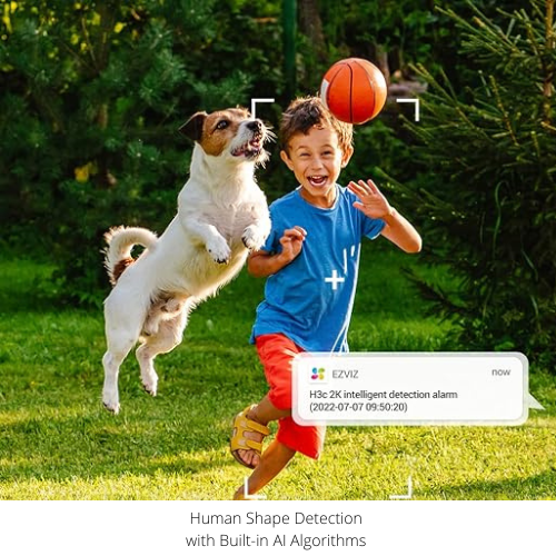 EZVIZ H8C 4MP Outdoor WiFi Security Camera | Pan & Tilt, Auto-Tracking, Smart AI Person/Vehicle Notifications, Spotlight Night Vision