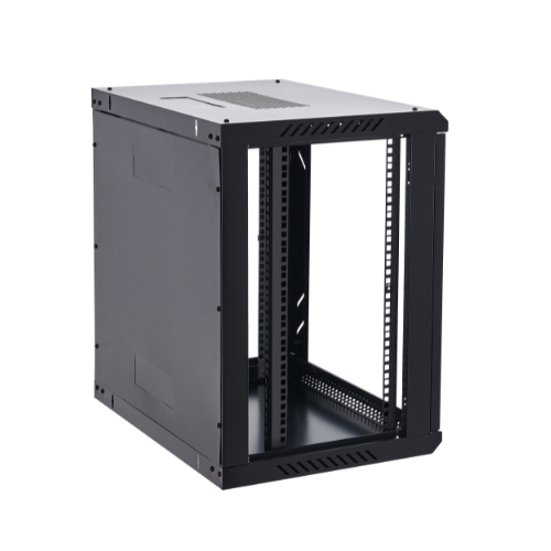 12U Unassembled Wall Mount Network Server Cabinet | Locking Glass Door, 2 Fans, Network Enclosure for IT/Data Computer Equipment