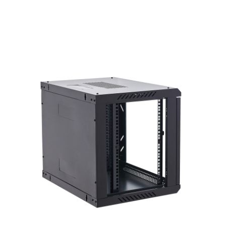 9U Pre-assembled Wall Mount Network Server Cabinet | Locking Glass Door, 2 Fans, Network Enclosure for IT/Data Computer Equipment