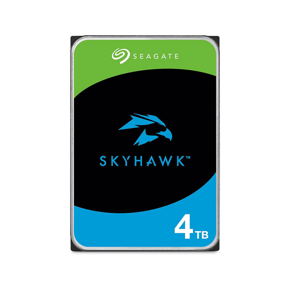 Seagate SkyHawk 4TB surveillance-grade SATA HDD for 24/7 security camera recording and DVR or NVR systems