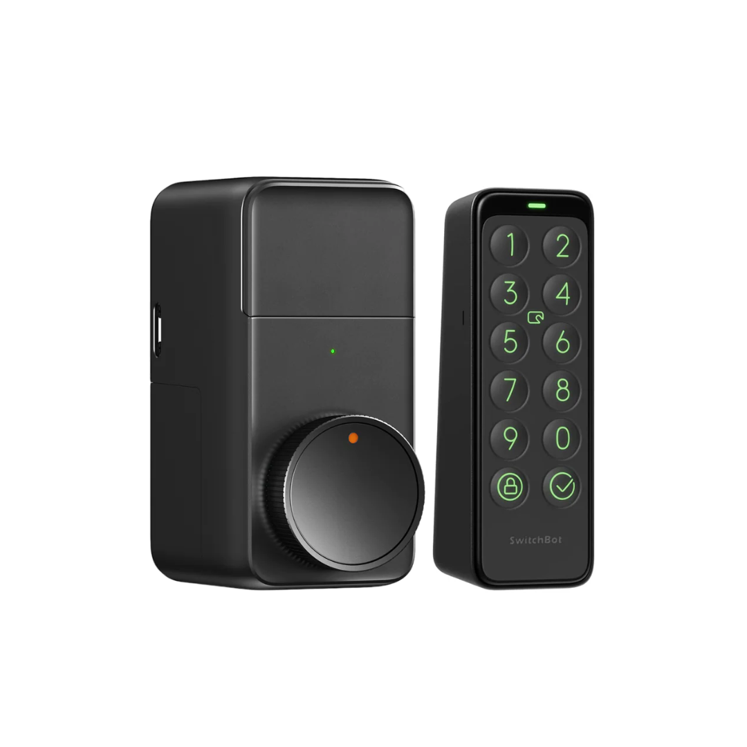 SwitchBot Lock Pro and Keypad Touch Bundle | Keyless Entry Door Lock, Electronic Smart Deadbolt, Fits Your Existing Deadbolt in Minutes, Supports Matter, Alexa, Google, IFTTT