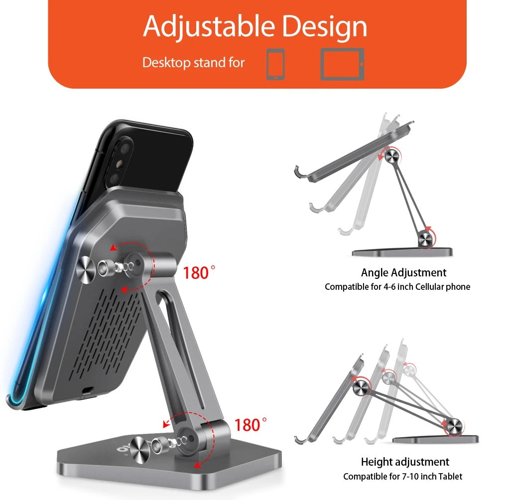 Uolo Volt 15W Fast Wireless Charging Stand with QC 3.0 Wall Charger