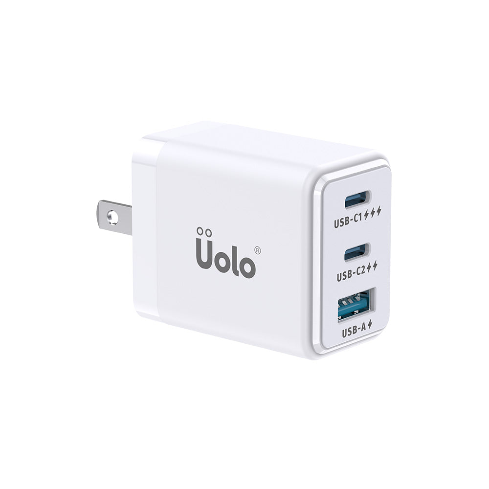 Uolo Volt 45W Tri-port Wall Charger with 2 USB C and 1 USB A