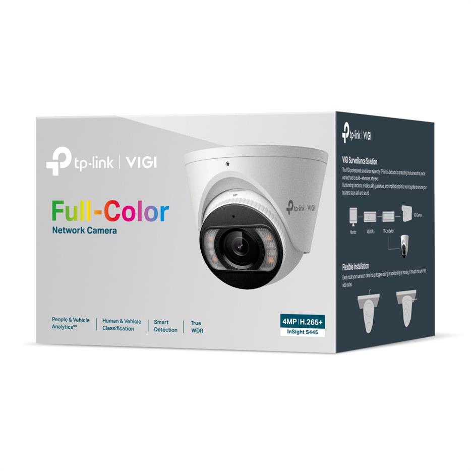 TP-Link VIGI Insight S445(2.8mm) 4MP Full-Color Turret PoE Camera