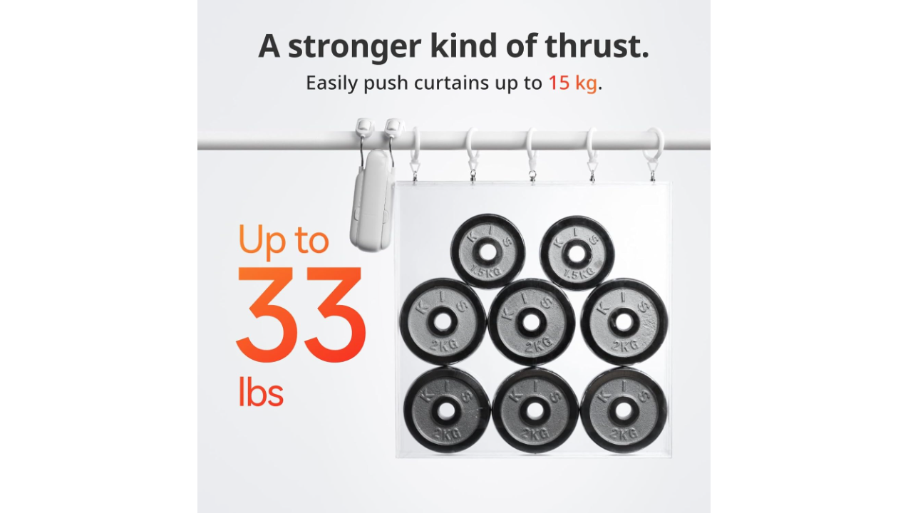 SwitchBot Curtain (Rod 3), White | Smart Electric Motor - Wireless App Automate Timer Control