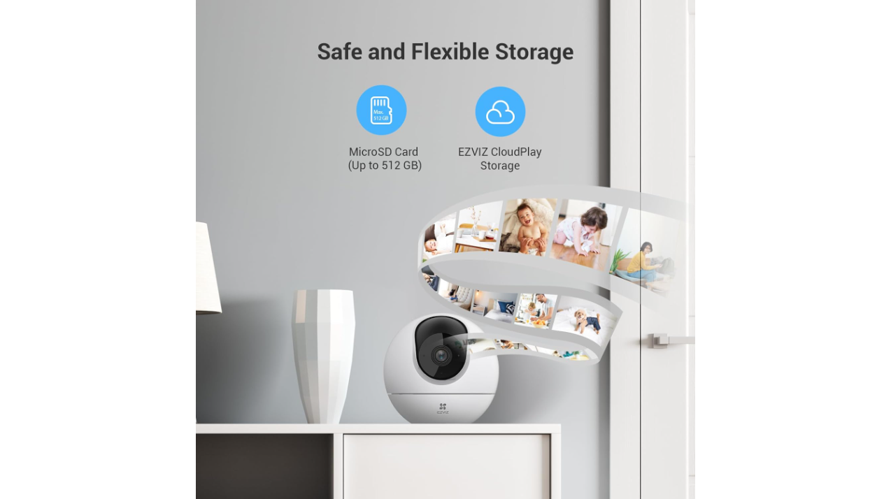 EZVIZ C6c 2K 3MP Indoor WiFi Camera | Two-Way Audio, Pan & Tilt, Auto-Tracking, Smart AI Person Notifications, Night Vision (Copy)