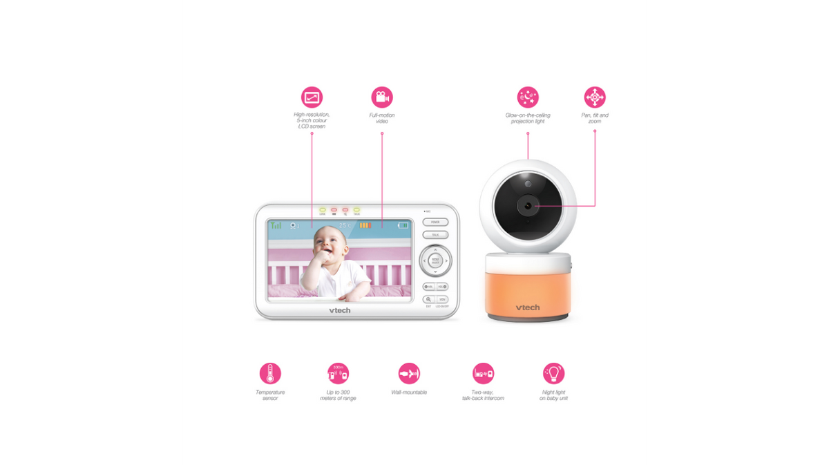 VM5463 Video Baby Monitor with Pan & Tilt Camera