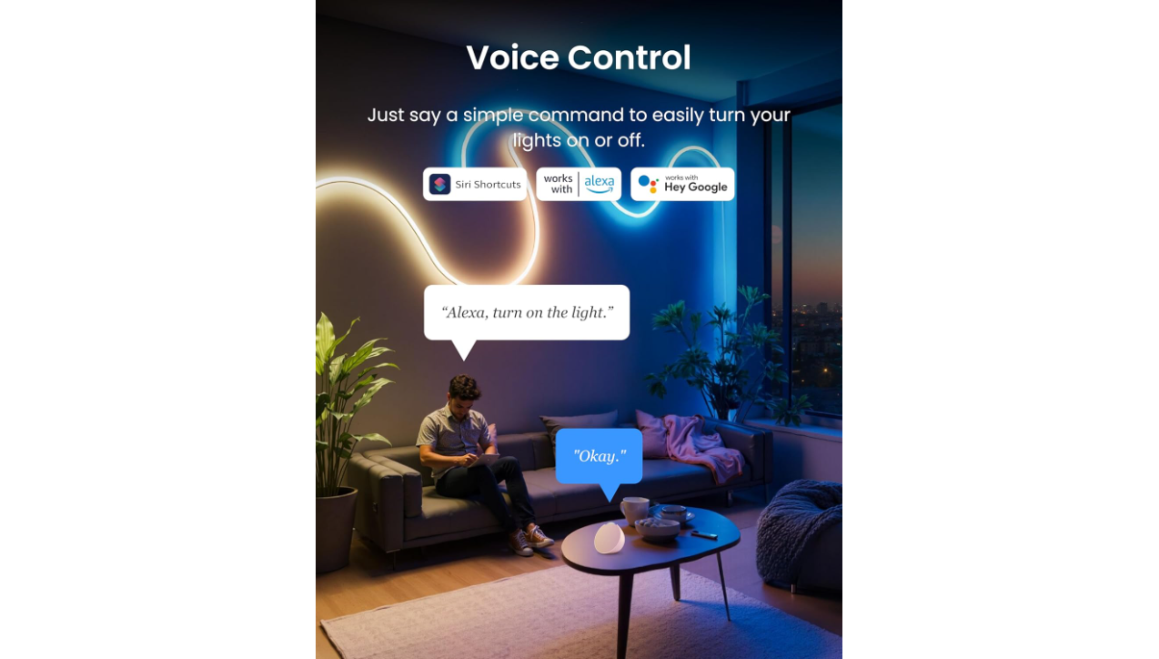 SwitchBot RGBIC Neon Wire Rope Light, 2M Matter-enabled