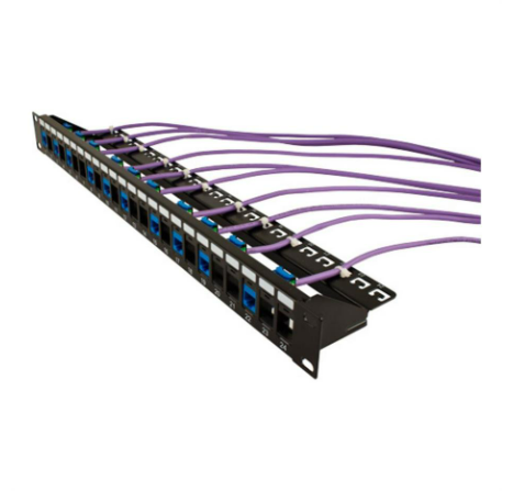 48 Port 2U Keystone Blank Patch Panel with Cable Manager