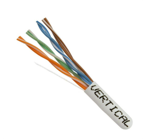 CAT6 Solid Bare Copper Plenum Cable, 1000ft. UTP, 550MHz, 23AWG, CMP, UL, Black/White
