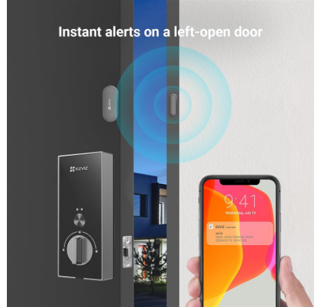 EZVIZ DL04 Pro Security Smart Lock Deadbolt, 2-in-1 Doorbell+Fingerprint Keyless Entry, App Remote Control, Sturdy Design, IP55 Waterproof, Smart Integration with EZVIZ Cameras