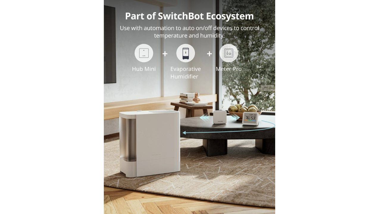 SwitchBot Bluetooth Temperature and Humidity Monitor Meter Pro, Wireless Indoor Hygrometer Sensor with App Control, Thermometer for Room, Free Data Storage Export, 120cm Bluetooth Range