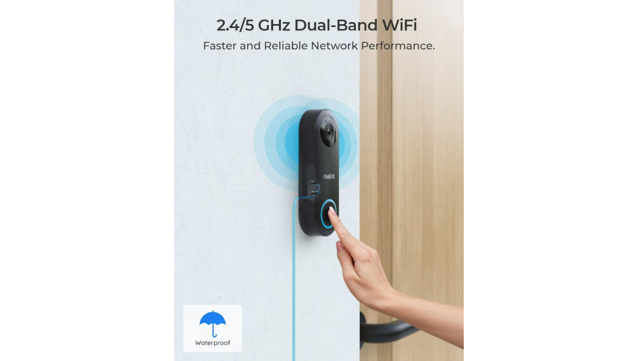 Reolink 5MP Wired WiFi Video Doorbell Camera w/ Chime | AI-Human Detection, 2-Way Audio, Night Vision
