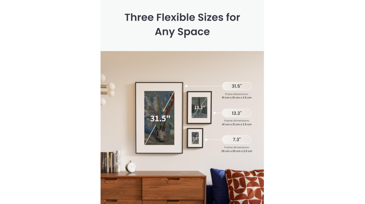 SwitchBot 13.3" E-Ink Digital Art Frame with AI – Wireless Smart Display for Art & Photos