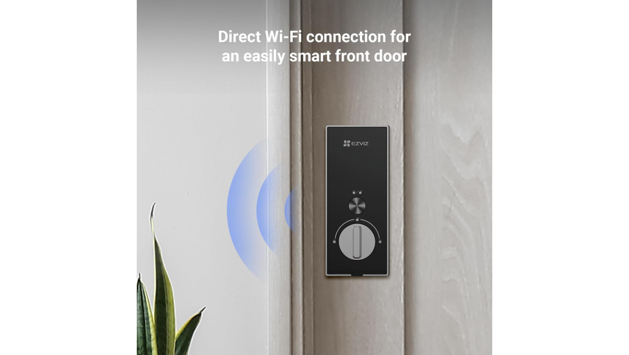 EZVIZ DL04 Security Smart Lock Deadbolt, Keyless Entry, App Remote Control, Emergency Power Supply, IP55 Waterproof, Smart Integration with EZVIZ Cameras