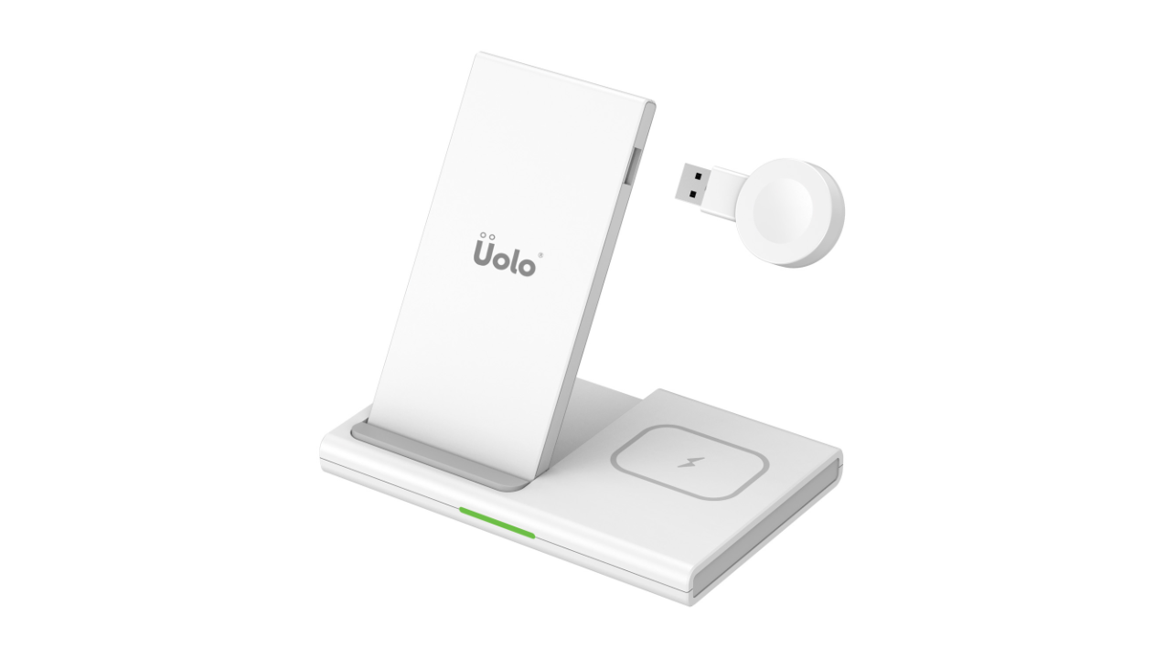 Uolo Volt 3-in-1 Wireless Charging Station with QC 3.0 Wall Charger