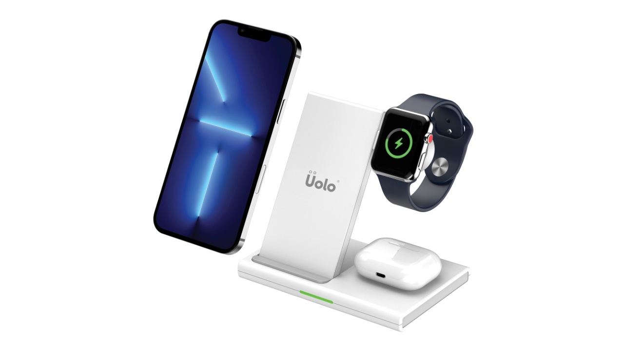 Uolo Volt 3-in-1 Wireless Charging Station with QC 3.0 Wall Charger