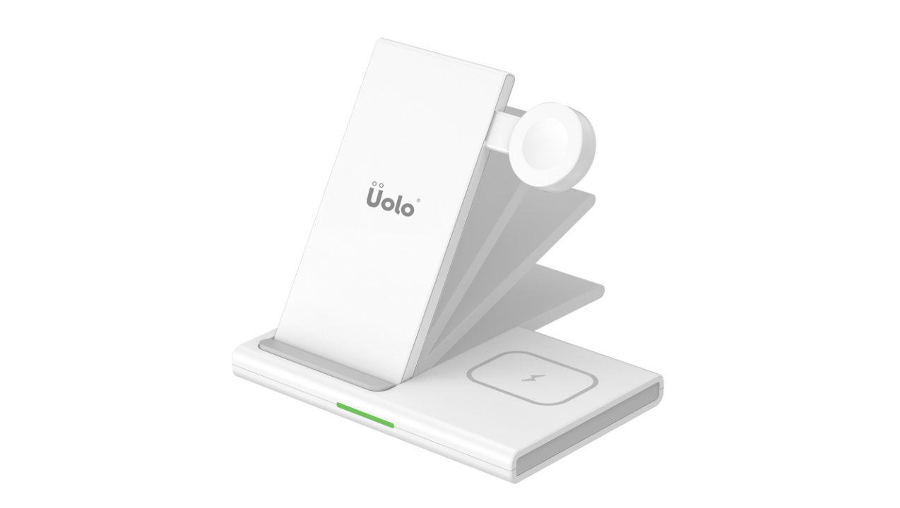 Uolo Volt 3-in-1 Wireless Charging Station with QC 3.0 Wall Charger