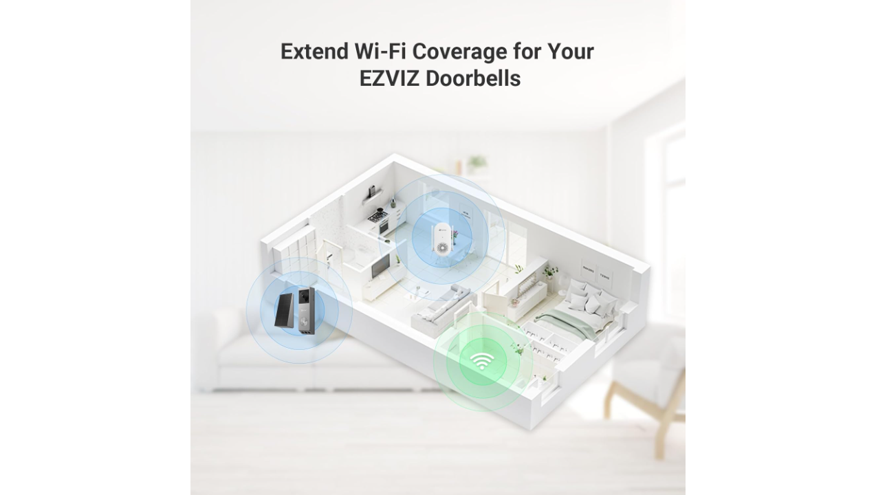 EZVIZ EZEP3XPROCH1 2K Battery-powered Video Doorbell Kit | Battery-Powered, Smart Camera with Chime, Motion Detection, 2-Way Audio, Night Vision, Alexa Compatible