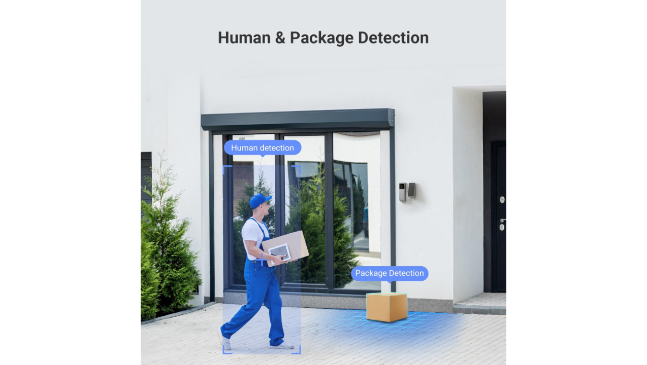 EZVIZ EZEP3XPROCH1 2K Battery-powered Video Doorbell Kit | Battery-Powered, Smart Camera with Chime, Motion Detection, 2-Way Audio, Night Vision, Alexa Compatible