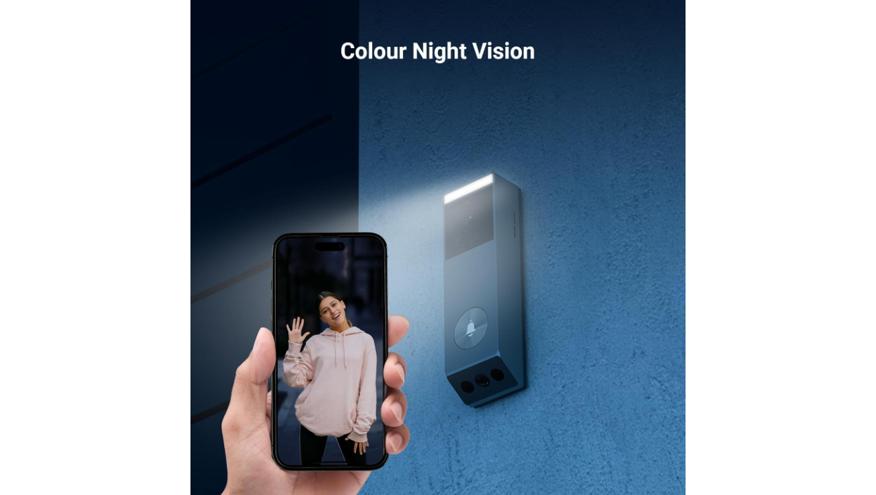 EZVIZ EZEP3XPRO 2K Battery-powered Video Doorbell with Solar Panel| Battery-Powered, Smart Camera with Chime, Motion Detection, 2-Way Audio, Night Vision, Alexa Compatible