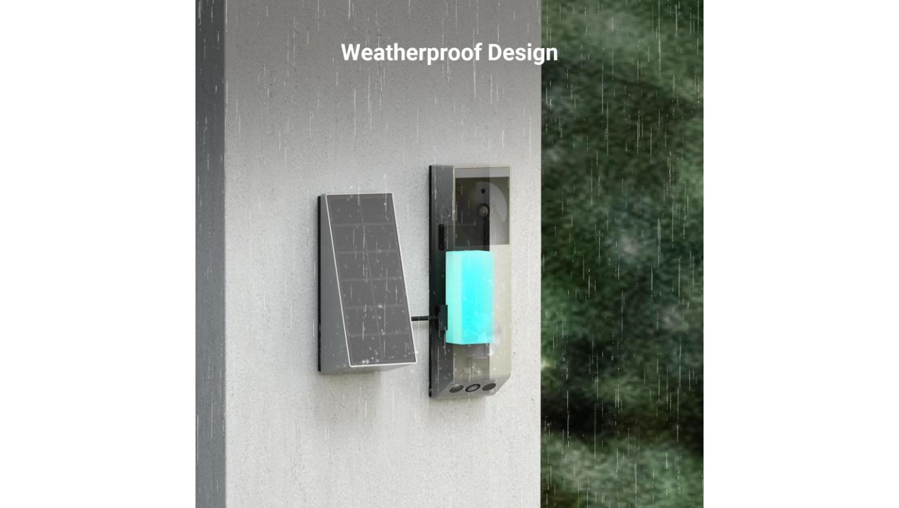 EZVIZ EZEP3XPROCH1 2K Battery-powered Video Doorbell Kit | Battery-Powered, Smart Camera with Chime, Motion Detection, 2-Way Audio, Night Vision, Alexa Compatible