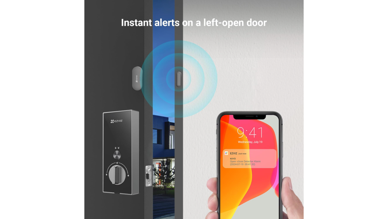 EZVIZ DL04 Security Smart Lock Deadbolt, Keyless Entry, App Remote Control, Emergency Power Supply, IP55 Waterproof, Smart Integration with EZVIZ Cameras