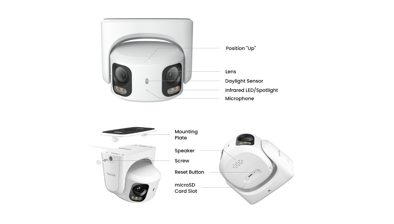 Reolink Professional RP-PCT8MD 8MP Dual-Lens Panoramic PoE Camera