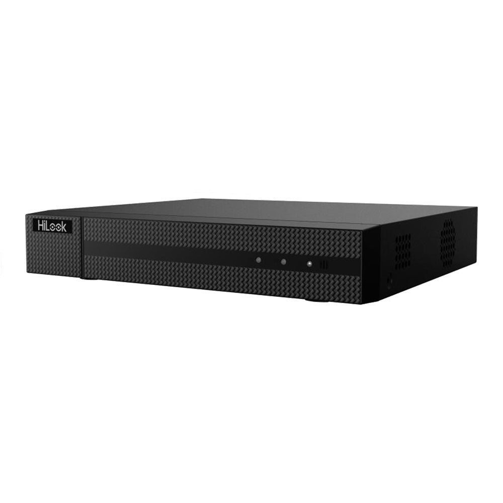 HiLook NVR-104MH-C/4P 4-Channel 4K NVR | 1 SATA interfaces for HDD connection (up to 8 TB capacity per HDD), H.265+ compression