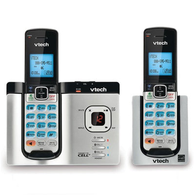 VTech 2-Handset DECT 6.0 Cordless Phone With Bluetooth And Caller ID (DS6621-2)