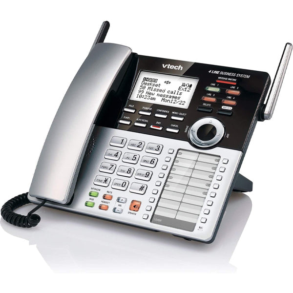 VTech CM18245 4-Line Expandable DECT6.0 Small Business Office Phone with Answering System - Accessory Deskset Requires CM18445 Base to Function
