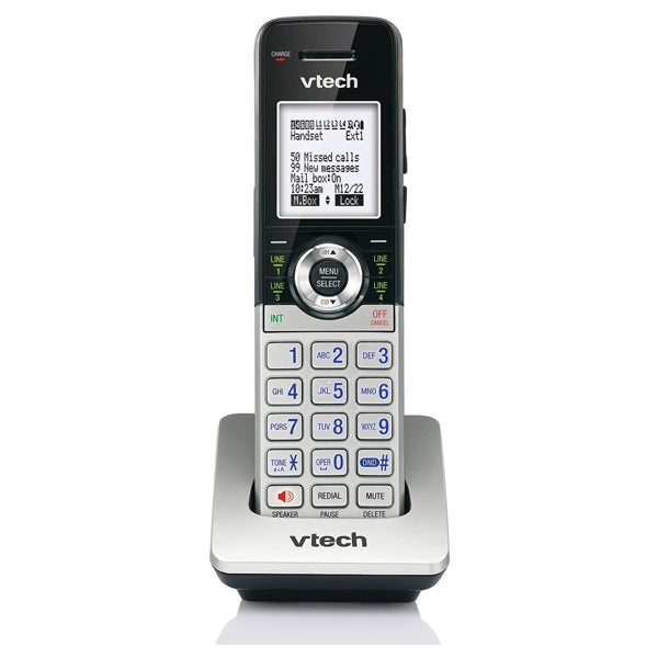 VTech CM18045 Accessory Handset, Silver/Black | Requires a VTech CM18445 Small Business Office Phone System to Operate